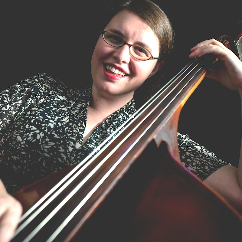 Kirsten Playing a double bass